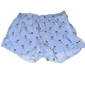 Men's J. Crew Blue Dog Print Boxer Shorts